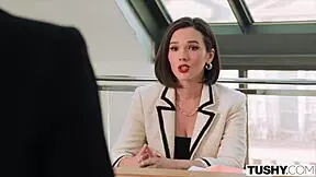 Tushy petite 18+ model eve sweet has a huge appetite 18+ for anal gaping, assfucking doggystyle, and muff diving