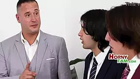 teen gets fucked by father-in-law and uncle in taboo threesome