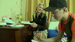 barely of age tatyana konovalova, a light-haired woman, gets her ass opened in a teasing session