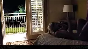 hot young 18+ couple fucked hard in motel with door open