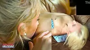 horny blonde coeds bailey and olyssia share a dick in pov