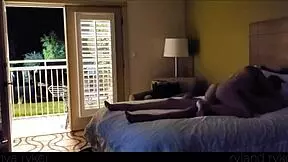 hot young 18+ couple fucked hard in motel with door open