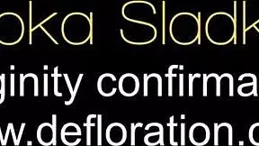 I am the virgin blonde Zhopka Sladkaya, and I confirm my virginity, but I messed up the words