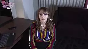 sl-slutty clever gal rebecca vanguard gotta fuck seth real good 2 get that job with wet pussy creampie