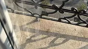 Frustrated Handjob on Petite Girl in Stockings, No Panties