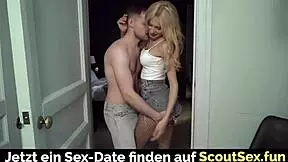 German blonde teen sucks cock and fucks boyfriend 😏