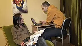 Babe Spreads Lengthy Legs In Sloppy Blowjob Contest