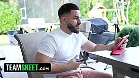 the young latina babysitter just turned 18 and begins her babysitting career with excitement