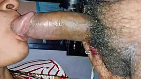 naughty stepsister teases stepbrother with wet blowjob