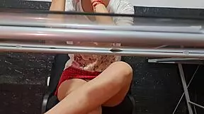 Risky Spy Camera Captures Cute Latina Amateur Model Secretary Nataly At The Faculty Of Letters Of The UBA