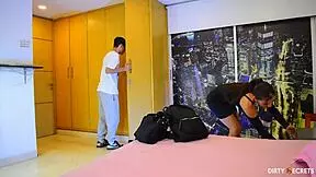 Horny Stepmother Fucks Stepson On Vacation In Dress And Panties