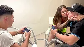 Sara Blonde Fucks Young Argentinian While Cuckold Plays Games