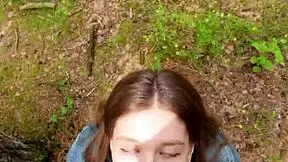 Went For Walk After Fucking, Sucked Him Off Outdoors And Swallowed Cum