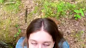 Went For Walk After Fucking, Sucked Him Off Outdoors And Swallowed Cum