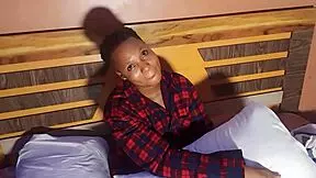 Bold casting with pretty ebony princess and her big ass