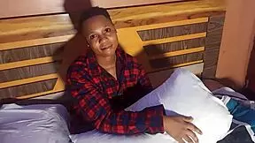 Bold casting with pretty ebony princess and her big ass