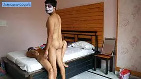 Sexy Bhabhi Priya cheats on husband with ex in bedroom, moaning during rimjob and cowgirl ride on big cock.