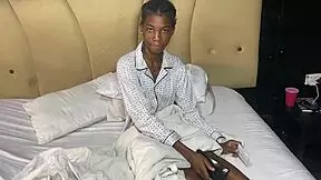 Interviewing beautiful african teen model for casting