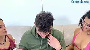 I surprised the two sluts in lingerie at the republic