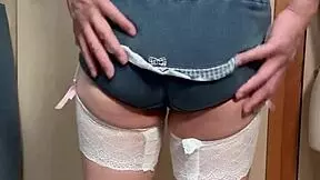 Asian Girl Walks With Anal Plugs, Then Cosplays in Huge Tits Uniform?