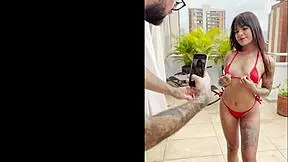 latina slut obsessed with white cock in porn casting