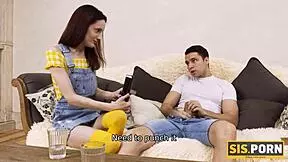 Guy wins bet and fucks his slender stepsister hard! 😈💥