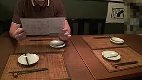 cute japanese waitress offers extra for special customer