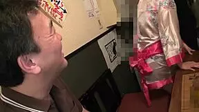 cute japanese waitress offers extra for special customer