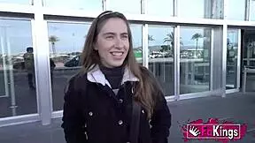 18-year-old virgin meets innocent teen babe outdoors for a casual chat