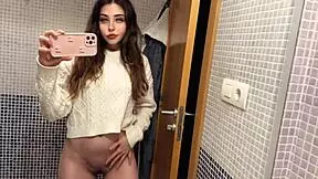 hard sex with boss in bathroom gets fully recorded, so horny