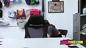 rough sex in the office with the horny cop's big cock