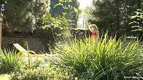 Dahlia Sky engages in voyeur masturbation privately