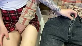 uh, these students got so bored in history lecture they did risky public masturbation under the desk