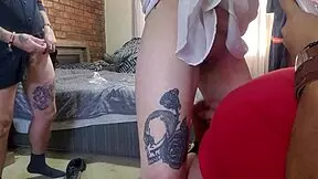 Cuckold Wife Drips Creampie On Husband's Cock