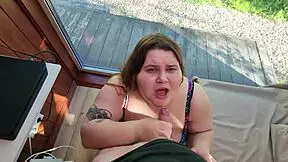 beautiful bbw girlfriend in swimsuit