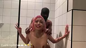 Michikomalandro sucks BBC then gets ANAL FUCKED hard in the shower with petite exotic babe action.