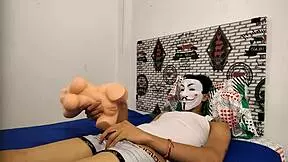 My big cock orgasms with a sex doll