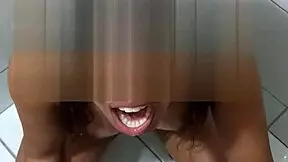 Black teen gets monster cock blowjob