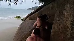 met a hot latina on the beach and fucked her