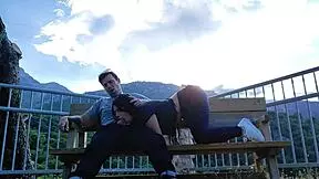 Sucking A Stranger's Cock On The Mountain Like A Crazy Prostitute!