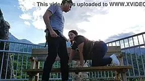 Sucking A Stranger's Cock On The Mountain Like A Crazy Prostitute!