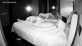 two girls join group action with young males