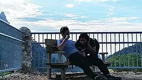 Sucking A Stranger's Cock On The Mountain Like A Crazy Prostitute!