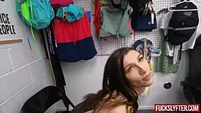 sassy shoplifter gets caught and feels that throbbing cock inside her! 😈