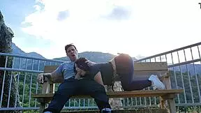 Sucking A Stranger's Cock On The Mountain Like A Crazy Prostitute!