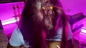 this latina stepdaughter with big ass is getting a big cock in her wet pussy, bent over!