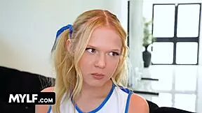 Tiny cheerleader Coco has a crush on her MILF coach 😍