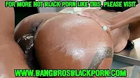 cute black stepdaughter takes big black cock hard, but can she handle it?