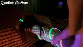 Fucked The Wild Slim Girl In The Uv-Light