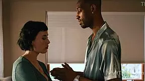 He offers his wife to the boss for domination! Can she handle the rough threesome?